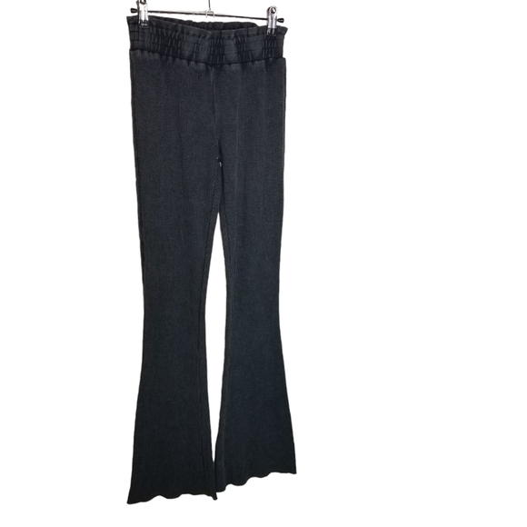 Free People Movement On the Go gray waffle thermal flare pants - Picture 5 of 13